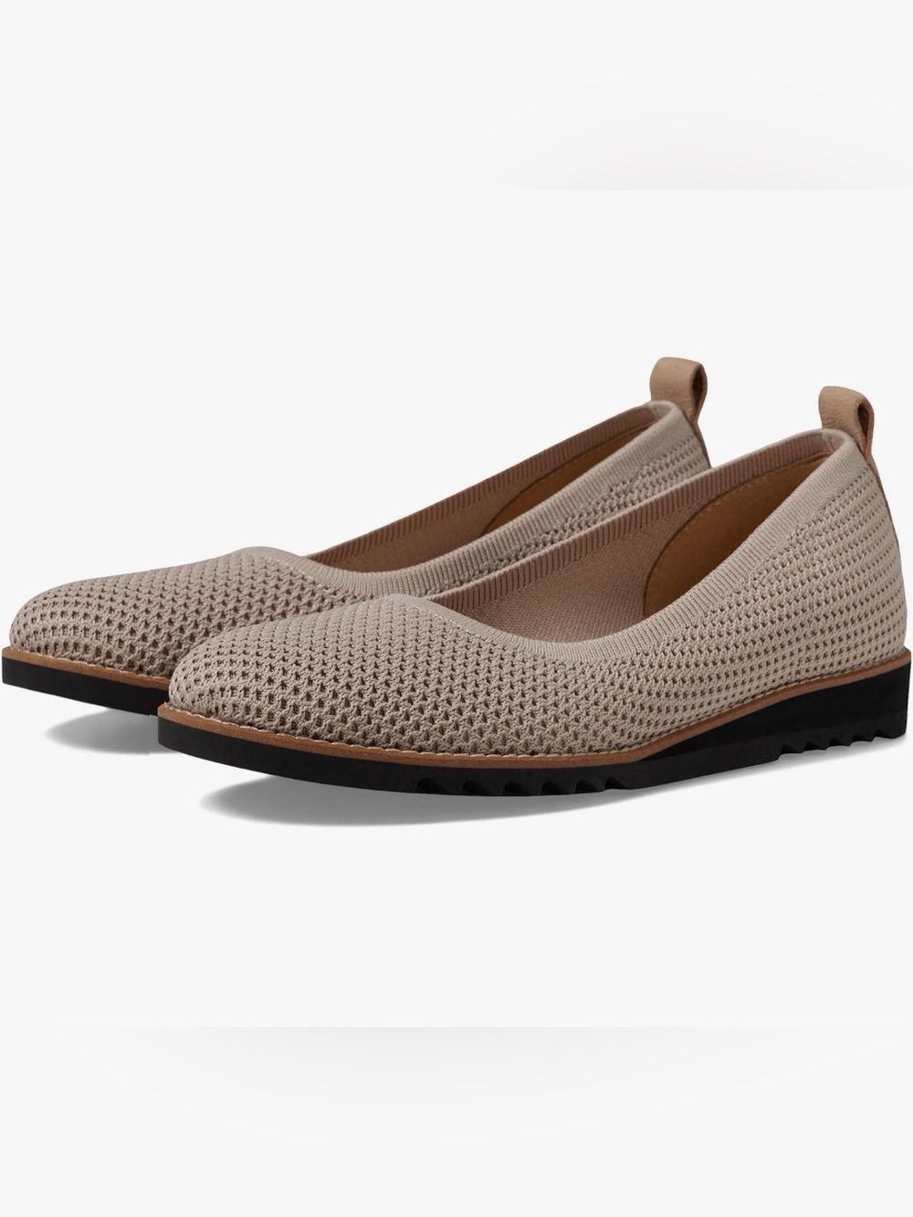 Eileen Fisher Etta Taupe Knit Slip-On ballet Flats sz 7.5